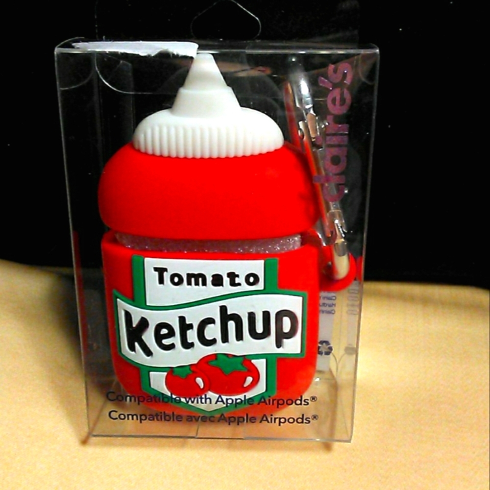 BNIB AIR PODS CASE ( COMPATIBLE W/ APPLE AIR PODS) KETCHUP LOVERS BY CLAIRE'S